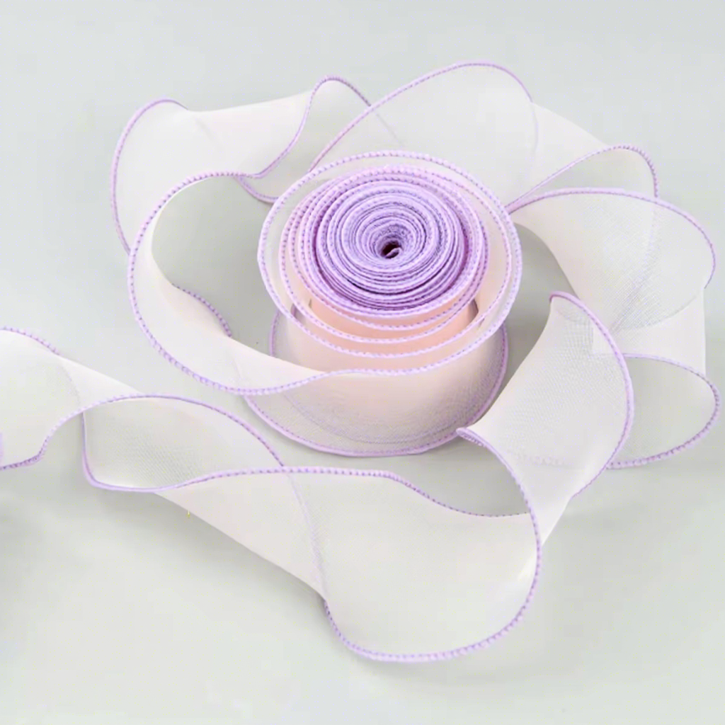 6 ซม. สีม่วงและสีชมพู ยาว 10 หลา
