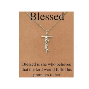 Joyería Religiosa Inspiradora, Collar de Cruz de Acero Inoxidable Resistente al Agua y al Deslustre para Mujer, Regalo Cristiano para Mujer - Product Image 1