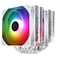 Refroidisseur d'air pour processeur TR-PA120 SE WHITE ARGB 120 mm à double tour, 6 caloducs, roulement fluide, dissipateur thermique en cuivre et aluminium pour INTEL AMD