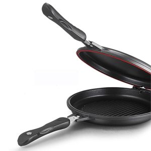 Sartén Redonda Antiadherente de Metal XYL, Utensilios de Cocina de Aluminio, Sartén de <span class=keywords><strong>Doble</strong></span> Cara <span class=keywords><strong>para</strong></span> Preparar Filetes, <span class=keywords><strong>Panqueques</strong></span> y Otros Alimentos, Bajo Humo - Product Image 3