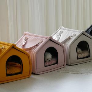 持ち運び可能なエコフレンドリーな正方形の犬小屋、ペットキャリー、屋外用モバイルバッグ、犬用ナイロン製、オールシーズン、車載用、組み立て済み - Product Image 5