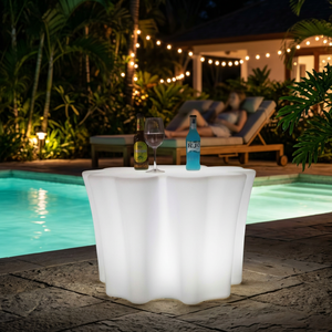 Lampe de sol en forme de trèfle à cinq feuilles, lampe décorative pour jardin, extérieur, plage, balcon - Product Image 5