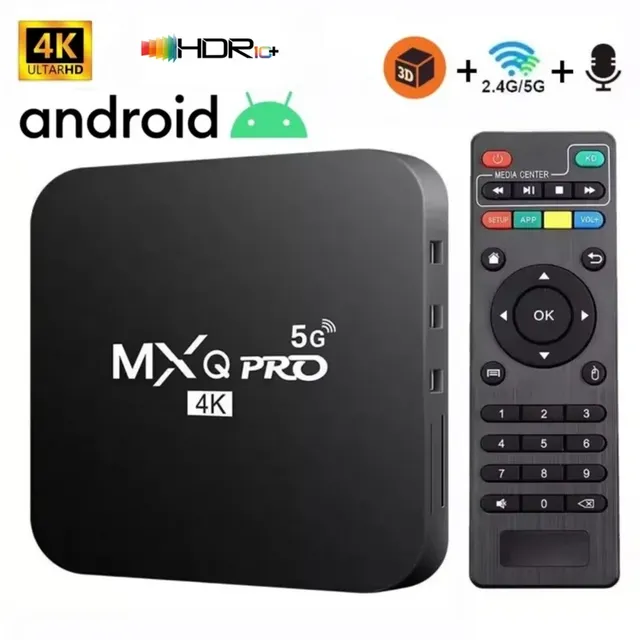 For PRO TV BOX Android S905L 2.4G&5G WiFi Original Quad Core HDR10+ 4K for for YouTube Media Player Set Top Box