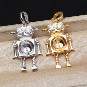 อุปกรณ์ทำเครื่องประดับเงินแท้ S925 ขนาด 11-12 มม. แบบ DIY หัวเข็มขัดอัจฉริยะสำหรับงานประดิษฐ์ จี้เปล่าสำหรับใส่ไข่มุก 13476 เครื่องประดับแฟชั่น จี้ห้อยประดับ ผลิตในจีน - Product Image 4