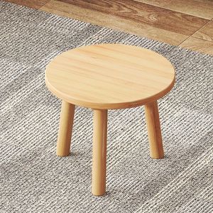 Round Solid <b>Wood</b> <b>Stool</b> For Home Living Room Children Shoe Changing Durable - Product Image 1
