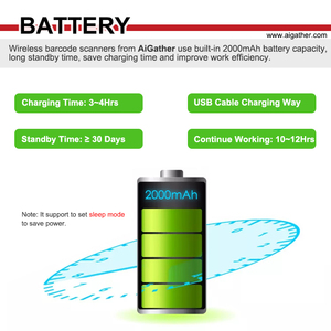 Máy quét không dây AiGather Máy quét mã QR cầm tay Cắm và chạy Dễ dàng vận hành Đầu đọc 1d 2d Giá đỡ tùy chọn - Product Image 6