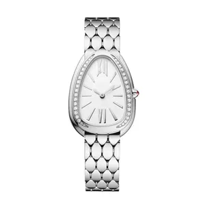 İzle kadınlar yılan kabul OEM özel etiket Reloj kadın saat kadın elmas taklidi bilezik izle bayan