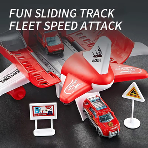 Juguetes de Modelos de Aviones y Autos para Niños, Modelo Inercial de Simulación, Juguetes Multifuncionales, 3 Autos Aleatorios, 1 Helicóptero, 6 Señales de Tráfico - Product Image 2