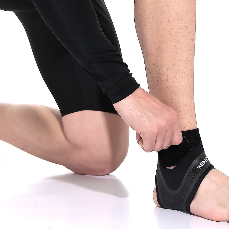 Suporte de tornozelo unissex aolikes, suporte ajustável para tornozelo