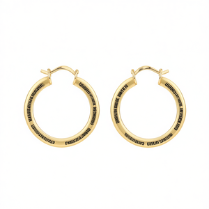 Orecchini a Cerchio in Oro E4440, Design Minimalista per Uso Quotidiano, Gioielli Raffinati Unisex - Product Image 1