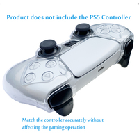 Coque PC transparente de haute qualité pour poignée PS5 coque de protection transparente pour contrôleur PS5 avec couvercle de pouce