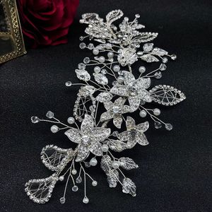 Robe de demoiselle d'honneur 3D en fil métallique pour mariage, fiançailles, soirée, robe corsage en cristal, panneaux de patch, appliques de fleurs en strass - Product Image 5
