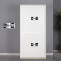 Armoire de rangement archivistique en acier blanche avec lecteur d'empreintes digitales intelligent pour la sécurité du bureau, casier métallique