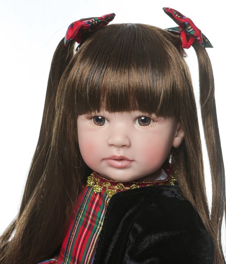 Bigs 60cm 0-24Month Handmade Reborn Toddler Girl Doll Vinyl Cotton Body  Hair Size Realistic Reborn Baby Dolls Toys