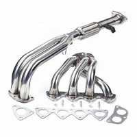 Nouveau kit de collecteur d'échappement de course Target Performance en acier inoxydable poli 4-2-1 Tri-Y pour Prelude BB6 2.2L H22A4 DOHC VTEC 1997-2001