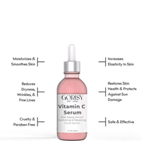 Sérum Visage Anti-Âge à la Vitamine C, Acide Hyaluronique et Or 24 carats pour Éclaircir et Raffermir, 30ml, Soin Naturel de la Peau, Marque Privée