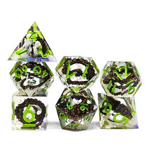 Hs קוביות dnd תמנון מותאם אישית אוקיינוס הים מותאם אישית של קוביות polyhedral קצה דו חדה סט רב עבור מבוכים ודרקונים משחק הלוח - Product Image 6