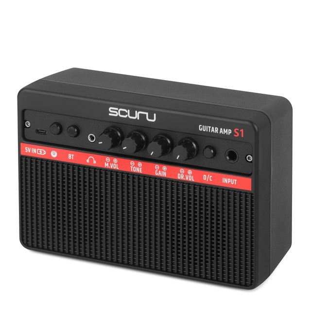 Scuru S1 Mini 8W Rechargeable Electric Guitar Amplifier Combo ABS Material Mini Electric Amplifier