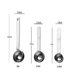 Muỗng đong bằng thép không gỉ 304 tùy chỉnh, nhiều màu sắc, 1.25ml/1.5ml/5ml, dùng cho gia vị, cà phê bột - Product Image 3