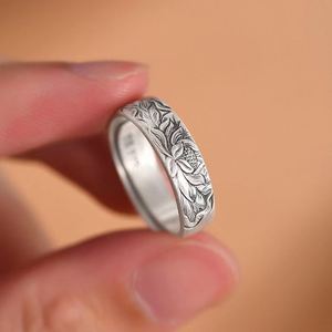 Anillos De Pareja Chinese Style Lotus Retro <b>Ring</b> for Men and Women <b>Couple</b> <b>Rings</b> Buddhastone Retro Adjustable Lotus <b>Ring</b> - Product Image 3
