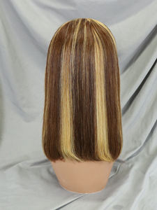 Venta caliente 10-16 pulgadas P4/27 recto 13x4 Cierre encaje Bob peluca doble dibujado cabello humano vietnamita al por mayor pelucas de Color Piano - Product Image 2
