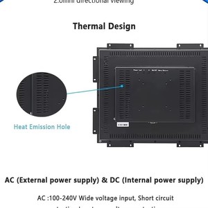 ใหม่ 17 "4:3 IP65 กันน้ำทนทานโลหะโครงเปิดอุตสาหกรรมหน้าจอสัมผัส TFT LCD PC BNC USB VGA/DVI/ซีเรียลโอเพ่นเฟรม - Product Image 4