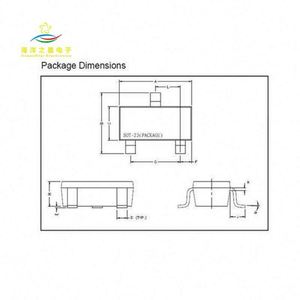 Transistor SMD BC847B <span class=keywords><strong>1F</strong></span> <span class=keywords><strong>SOT23</strong></span> 0.1A/45V - Product Image 3