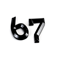 En gros, plaques d'immatriculation alphanumériques standard durables et étanches, lettres 3D 4D à effet diamant pour plaques de voiture