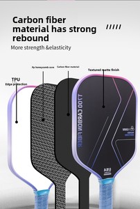 Hot bán đào tạo edgeless tổ ong pickleball mái chèo sợi carbon T700 vải kết cấu ma sát hiệu ứng chuyên nghiệp - Product Image 3