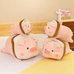 2025 venta al por mayor Super lindo dibujos animados Piggy peluche almohada para niños nuevo Peluche de pelo largo pequeño cerdo Rosa muñeco de peluche - Product Image 2