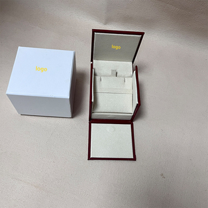Custom Logo Double Door PU Leather Watch Jewelry Combo Box Multi‑Function Watch <b>Ring</b> <b>Storage</b> Gift Box - Product Image 2