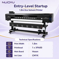 Imprimante éco-solvant 1,8 m 1 X XP600 avec carte Hoson CMYK Grand format Machine d'entrée de gamme pour débutants Vente en gros OEM