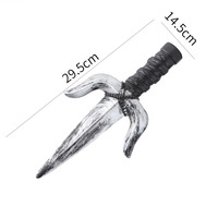 Accessoires en plastique pour Halloween : faux couteau, hache, poignard, scie – Nouveauté très demandée, réutilisable, durable, pour usage extérieur