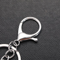 Lot de 3 porte-clés électroplaqués en forme d'homard naturel de Yiwu ; Accessoires de bijoux DIY en alliage de zinc pour sacs, poupées et porte-clés