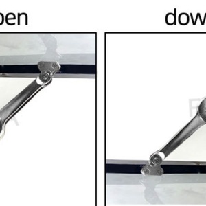 Soporte de gabinete con cierre suave de 360 grados y bisagra de retención de tapa abatible con parada libre para cocina, sala de estar, hotel, dormitorio, aleación de zinc - Product Image 2
