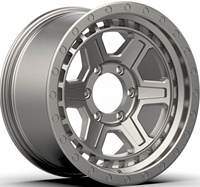 Jantes en alliage tout-terrain 4x4 FL408 17*9 pouces avec PCD 6x139.7, jantes SUV à rebord profond
