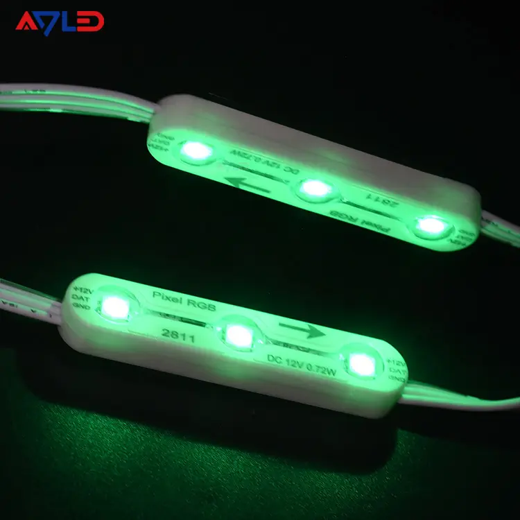 Adled ngoài trời IP68 không thấm nước LED ánh sáng điểm ảnh mô-đun ws2811 lập trình 5050 rgbic kỹ thuật số Địa Chỉ Led mô-đun