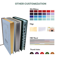 Service d'impression en gros, fabricant OEM de couvertures en cuir PU personnalisées, usine de livres religieux à couverture rigide pour églises