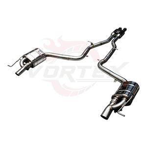 Kit d'échappement Catback en acier inoxydable poli miroir Vortex avec embouts doubles pour Mercedes-Benz GLS400 GLS450 X166 3.0T 2016-2019 Mod - Product Image 3