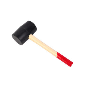Marteau en caoutchouc à manche en bois neutre, face ronde, 2051, pour la construction, le travail du bois et la rénovation de revêtements de sol - Product Image 3