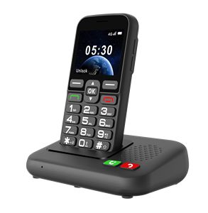 Téléphone portable <span class=keywords><strong>4G</strong></span> avec écran IPS de 2,4 pouces, facile à utiliser, débloqué, <span class=keywords><strong>pour</strong></span> seniors, avec haut-parleur 2-en-1, station de charge, bouton SOS, lampe torche, <span class=keywords><strong>USB</strong></span>-C - Product Image 1