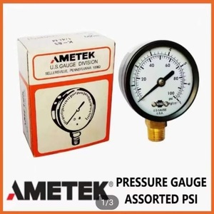 Ametek Analog Pressure Gauge 0-100 Psi For Water Air Pumps And Compressors - Product Image 4