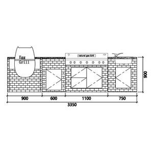 2026 dorene hotsale Chất lượng cao tùy chỉnh đá tự nhiên ngoài trời nhà bếp cho gia đình sử dụng bên với Kamado - Product Image 6