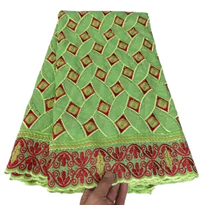Nouvelle broderie coton tissu <span class=keywords><strong>suisse</strong></span> broderie tissu femmes écharpe dentelle tissu abstrait broderie motif forage à chaud artisanat - Product Image 5