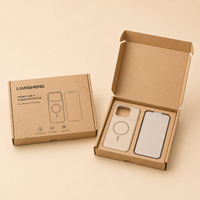 Boîte d'expédition en carton ondulé écologique personnalisée avec logo pour protecteur d'écran de téléphone portable en verre trempé (Biodégradable)
