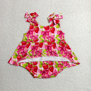 Túnica con Tirantes y Estampado de Fresas y Limones para Bebés Niñas - Product Image 4