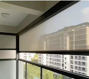 Rideaux de patio <span class=keywords><strong>électrique</strong></span>s à glissière de conception étanche stores roulants extérieurs intégrés moteur pour hôtels balcons ombre coupe-vent - Product Image 5