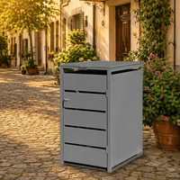 Bacs de rangement rectangulaires en métal écologiques pour jardin extérieur, poubelles de recyclage modernes de luxe, grande taille, usage domestique et commercial