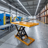 Table élévatrice à ciseaux compacte et fixe, plateforme de levage hydraulique pour le transport automatisé en atelier