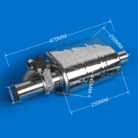 Usine universelle 2.5 pouces haute Performance automobile électronique Valve Catback échappement silencieux tambour